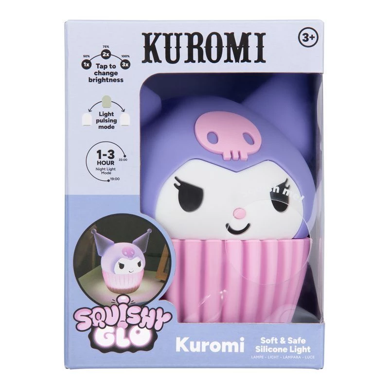 Luz de silicone SquishyGlo Kuromi Paladone recarregável
