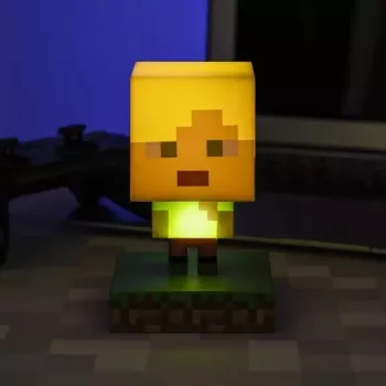 Luz ícone Minecraft Alex Paladone PP6591MCF - luz noturna LED alimentada por USB, mudança de várias cores