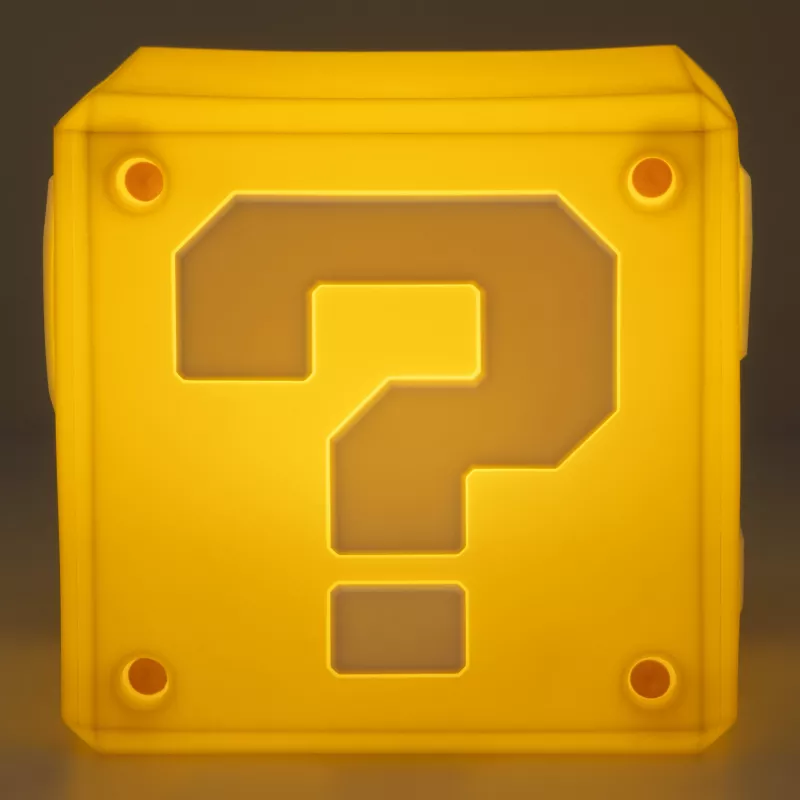 Luz SquishyGlo Question Block Paladone recarregável