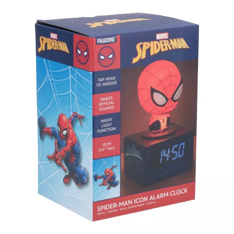 Paladone Spider-Man Icon despertador - LED digital, vermelho/preto