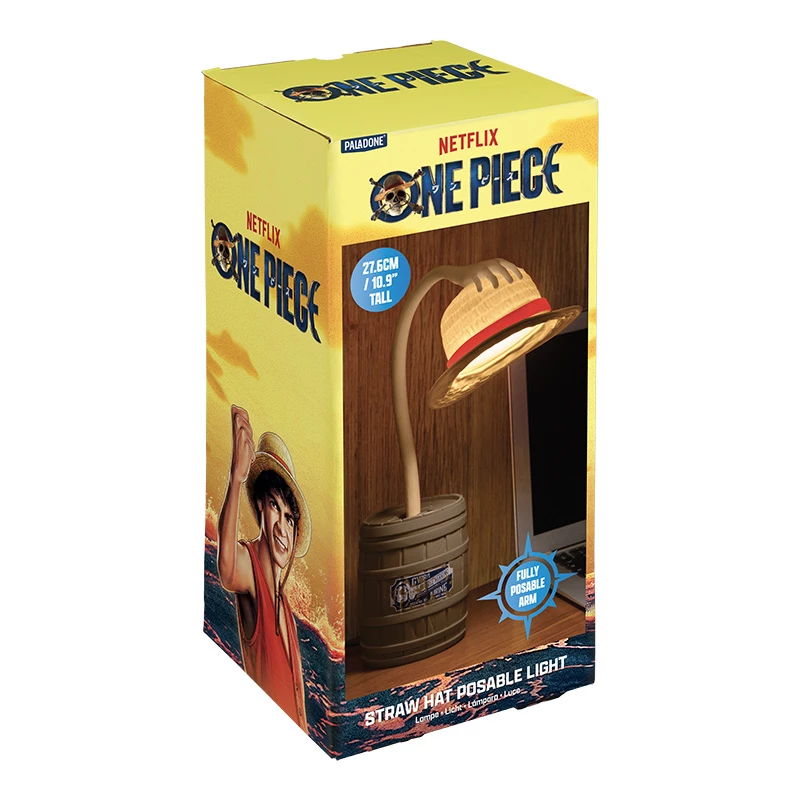 Lâmpada de secretária Paladone Straw Hat Posable Light - One Piece Luffy, LED alimentada por USB
