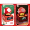 Paladone Super Mario Super Mushroom Icon Despertador - LCD digital, alimentado por USB, efeitos sonoros oficiais Nintendo, vermelho/branco
