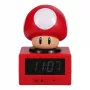 Paladone Super Mario Super Mushroom Icon Despertador - LCD digital, alimentado por USB, efeitos sonoros oficiais Nintendo, vermelho/branco