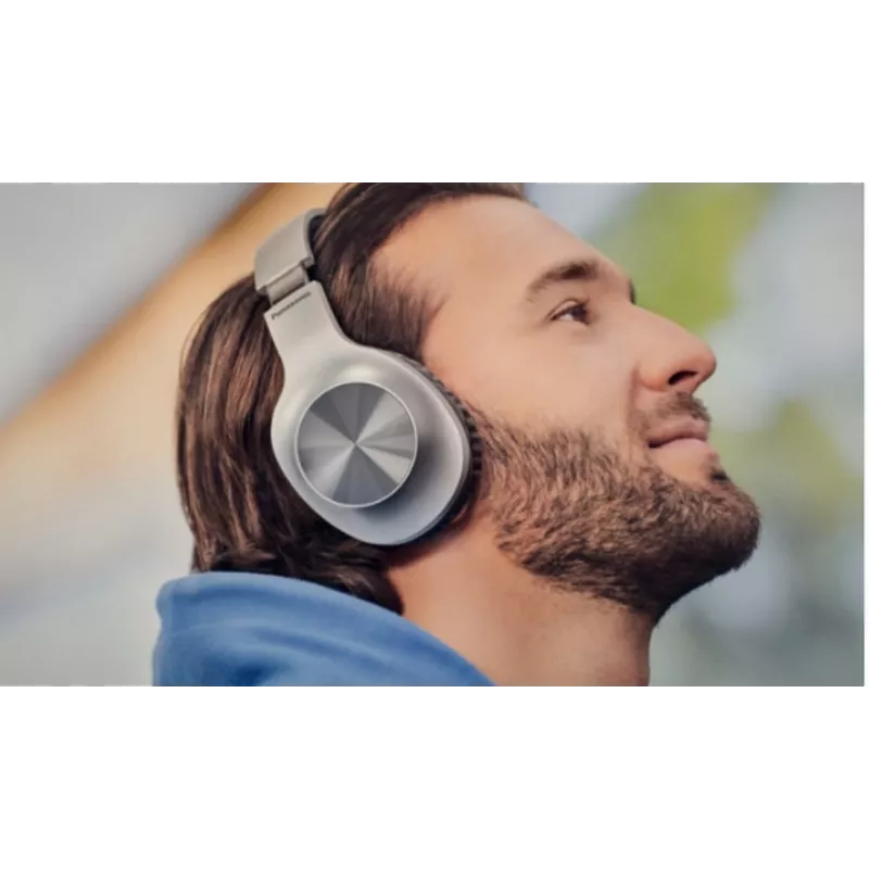 Panasonic RB-HX220BDES Auscultadores on-ear sem fios, Bluetooth, microfone, XBS, Prateado