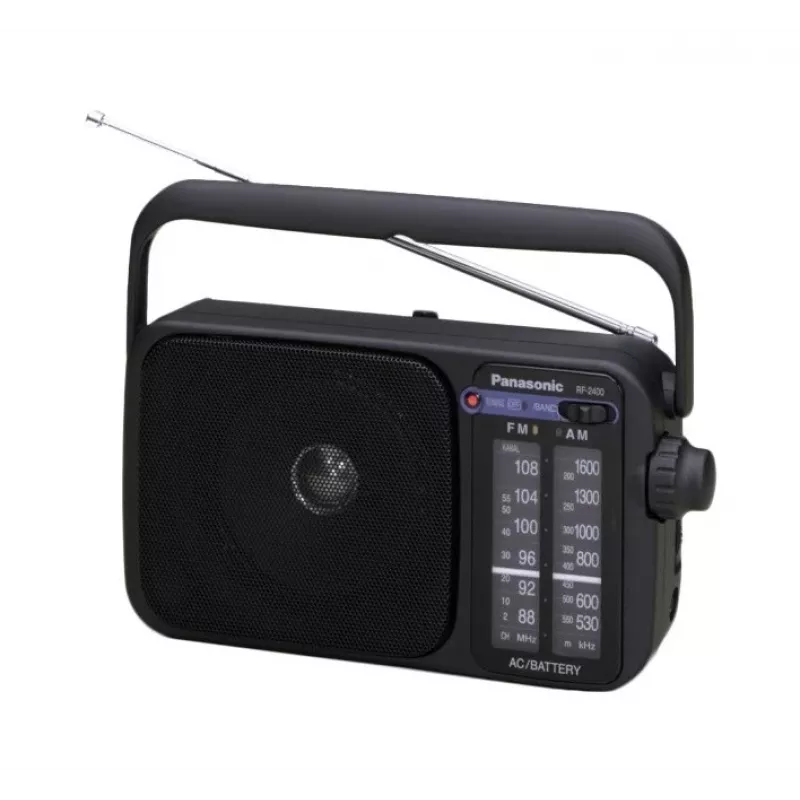 Rádio analógico portátil AM/FM Panasonic RF-2400DEG-K - preto