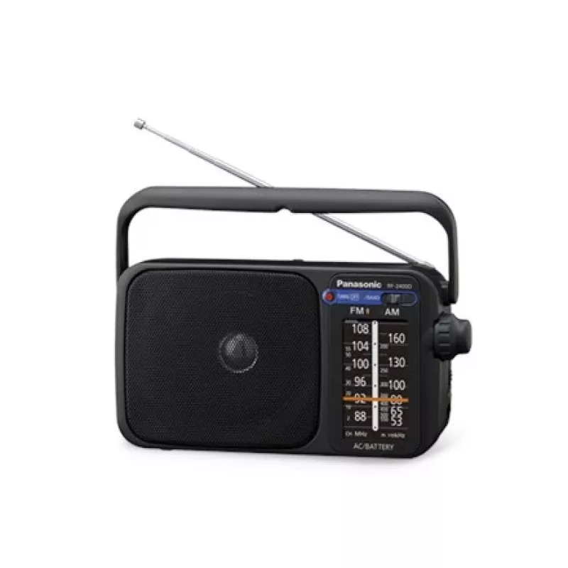 Rádio analógico portátil AM/FM Panasonic RF-2400DEG-K - preto