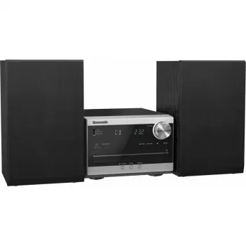 Panasonic SC-PM272EG-S Micro sistema Hi-Fi com CD, Bluetooth, rádio DAB/DAB+, USB e AUX - prateado (20 W RMS)
