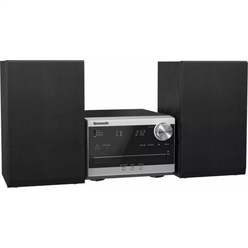 Panasonic SC-PM272EG-S Micro sistema Hi-Fi com CD, Bluetooth, rádio DAB/DAB+, USB e AUX - prateado (20 W RMS)