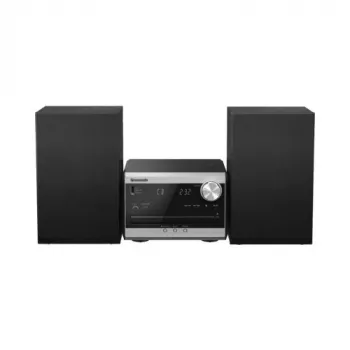 Panasonic SC-PM272EG-S Micro sistema Hi-Fi com CD, Bluetooth, rádio DAB/DAB+, USB e AUX - prateado (20 W RMS)