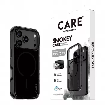 PanzerGlass CARE capa Smokey com MagSafe preto para iPhone 17 Pro