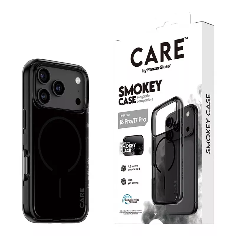 PanzerGlass CARE capa Smokey com MagSafe preto para iPhone 17 Pro