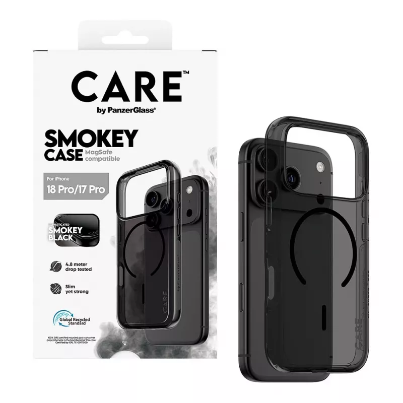 PanzerGlass CARE capa Smokey com MagSafe preto para iPhone 17 Pro