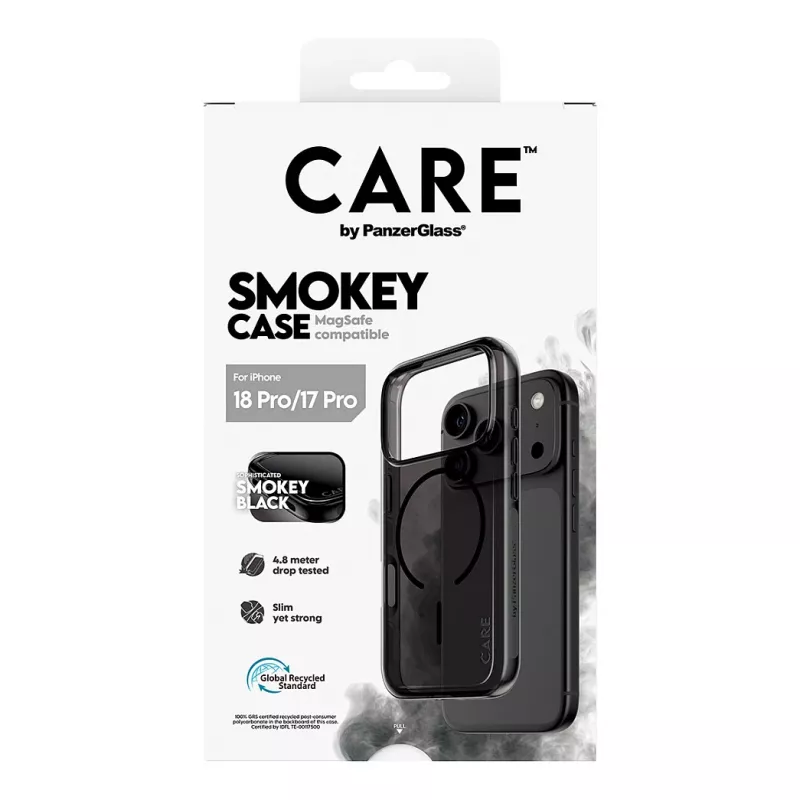 PanzerGlass CARE capa Smokey com MagSafe preto para iPhone 17 Pro