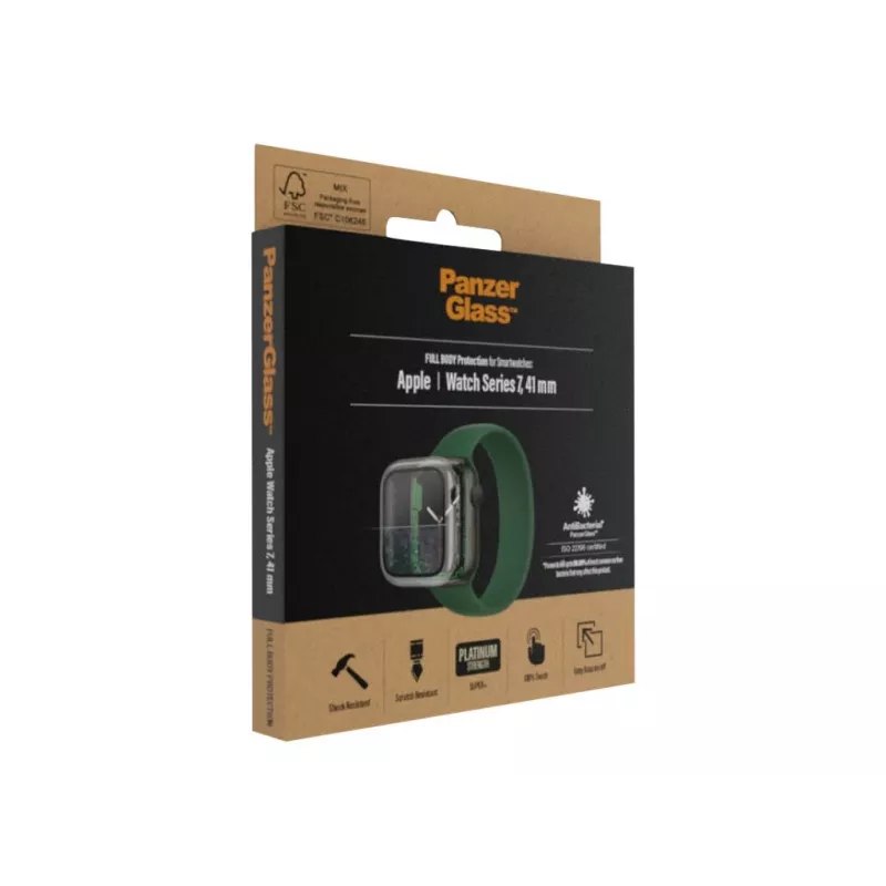 PanzerGlass protetor integral para Apple Watch Series 7/8/9 41mm – vidro temperado 9H transparente