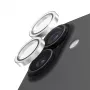 PanzerGlass Hoops Glitter Silver Protetor de lente da câmara para iPhone 17 / iPhone 16 / 16 Plus