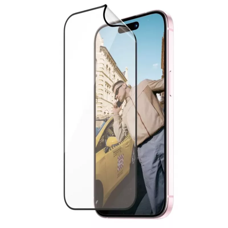 PanzerGlass MATRIX proteção de ecrã com D3O para iPhone 15 | Ultra-Wide Fit com AlignerKit
