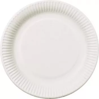 PAPSTAR pure Prato descartável redondo 26 cm extra forte branco bagaço de cana-de-açúcar 50 unidades 11176