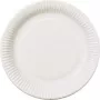 PAPSTAR pure Prato descartável redondo 26 cm extra forte branco bagaço de cana-de-açúcar 50 unidades 11176