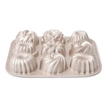 Conjunto de formas mini-gugelhupf Patisse PAT-04521 de aço carbono antiaderente, 6 peças, preto