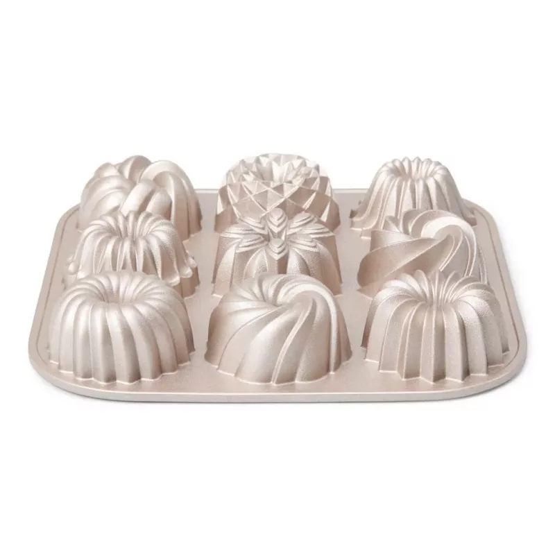 Conjunto de formas mini-gugelhupf Patisse PAT-04521 de aço carbono antiaderente, 6 peças, preto