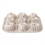 Conjunto de formas mini-gugelhupf Patisse PAT-04521 de aço carbono antiaderente, 6 peças, preto