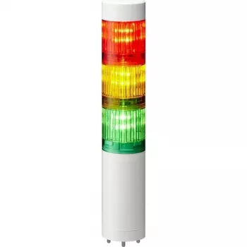 Sinalizador LED PATLITE LR4-302WJNW-RYG 3 níveis vermelho/amarelo/verde 24V DC pré-cablado cabo branco