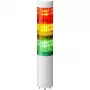 Sinalizador LED PATLITE LR4-302WJNW-RYG 3 níveis vermelho/amarelo/verde 24V DC pré-cablado cabo branco