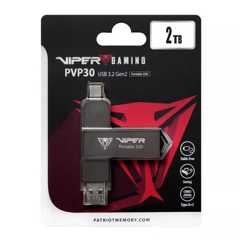 Patriot PVP30 2TB Duo SSD Externo Portátil Compacto
