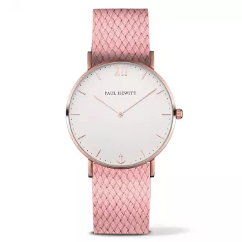 PAUL HEWITT Sailor Line relógio de quartzo 39mm ouro rosa bracelete em malha unissexo PH-SA-RSTW27M