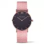 Relógio de quartzo Paul Hewitt Sailor Line unissexo 39mm ouro rosa malha PH-SA-RSTB27M