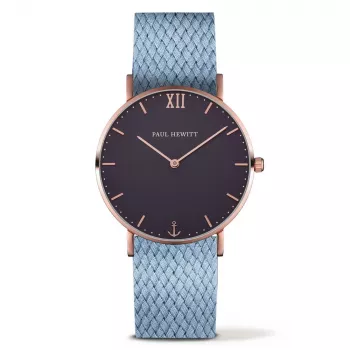 Relógio de quartzo unissexo Paul Hewitt Sailor Line 39 mm dourado rosa aço inoxidável mesh