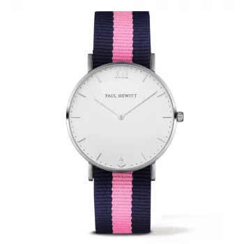 Relógio unissexo PAUL HEWITT Sailor Line 39 mm aço inoxidável dourado rosa pele castanho