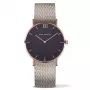 Paul Hewitt relógio unissexo Sailor Line 39 mm malha em aço inoxidável ouro rosa PH-SA-RSTB25M