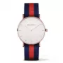 Paul Hewitt Sarstedt relógio de quartzo unissexo 39mm aço inoxidável ouro rosa bracelete de nylon azul-marinho PH-SARSTWNR20