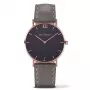 Relógio de quartzo unissexo PAUL HEWITT Sailor Line 39 mm rosa-ouro aço inoxidável malha mostrador preto PH-SA-RSTB13S