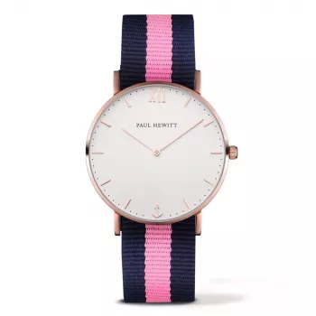 Paul Hewitt relógio de quartzo unissexo Sailor Line 39 mm ouro rosa aço inoxidável pele rosa PSARSTWNLP20S
