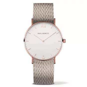 PAUL HEWITT relógio unissexo PH-SA-RSTW25M 39mm ouro rosa aço inoxidável malha