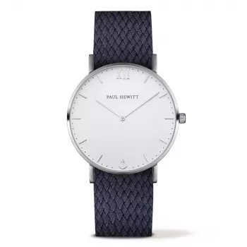 Relógio Paul Hewitt unissexo PH-SA-SSTW17M 39mm aço inoxidável malha prateada