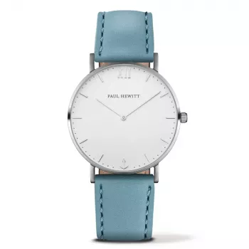 Relógio unissexo Paul Hewitt PH-SA-SSTW23S 39 mm bracelete de malha de aço inoxidável prateado
