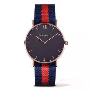 PAUL HEWITT Relógio unissexo PH-SARSTBNR20 39mm rosa-ouro aço inoxidável malha
