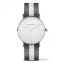 PAUL HEWITT Relógio unissexo Sailor Line 39mm Ouro rosa Aço inoxidável Mostrador branco Bracelete de couro cinzento Quartzo PHSASSTWGRW20