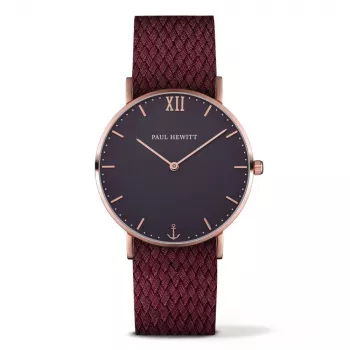 Relógio unissexo PAUL HEWITT Sailor Line PH-SA-RSTB19S 39mm ouro rosa aço inoxidável malha