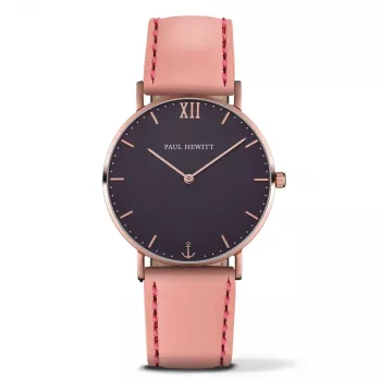 Relógio unissexo PAUL HEWITT Sailor Line PH-SA-RSTB24S 39 mm malha de aço inoxidável ouro rosa