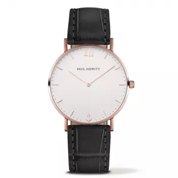Relógio unissexo PAUL HEWITT Sailor Line PH-SA-RSTW15M 39 mm rosa-ouro aço inoxidável malha