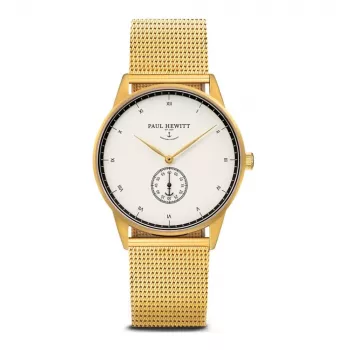 Relógio de mulher PAUL HEWITT Miss Ocean Line PHM1GW4M503 36mm ouro rosa aço inoxidável malha