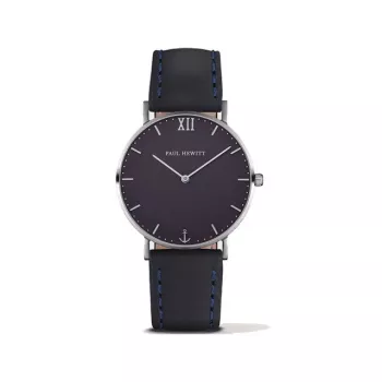 Relógio de mulher PAUL HEWITT Sailor Line PHSASSTB11S 39 mm ouro rosa aço inoxidável malha mostrador preto