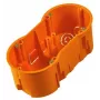Caixa de embutir dupla profunda PAWBOL A.0042WPG 60 mm com parafusos, laranja