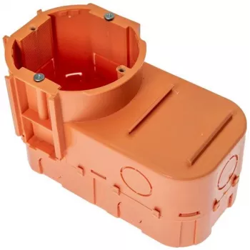 PAWBOL A.0083 Caixa de derivação de encastrar profunda para eletrónica, 68 mm de diâmetro, laranja