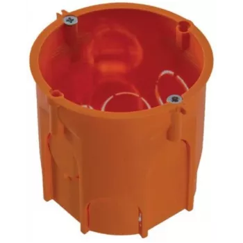 Caixa de instalação embutida profunda PAWBOL PK60 Lux com parafusos, laranja