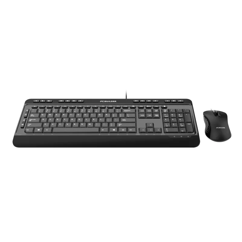 PCBuilder ALPHA Conjunto de teclado e rato com fios silencioso